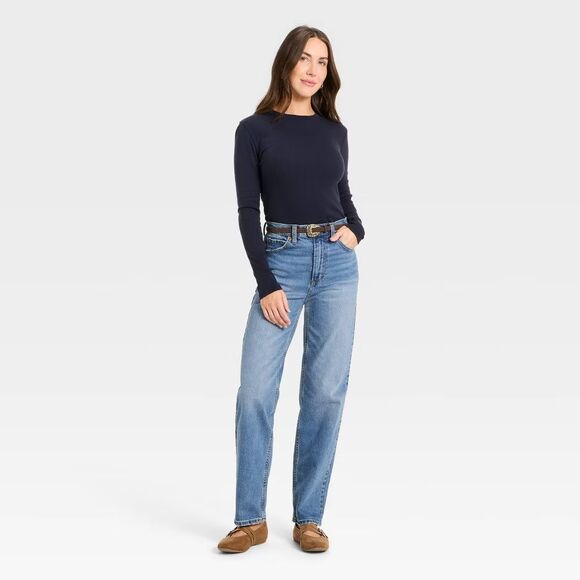 Women's Highest-Rise Vintage Straight Jeans - Universal Thread™ Vintage Medium 8 - Picture 3 of 3